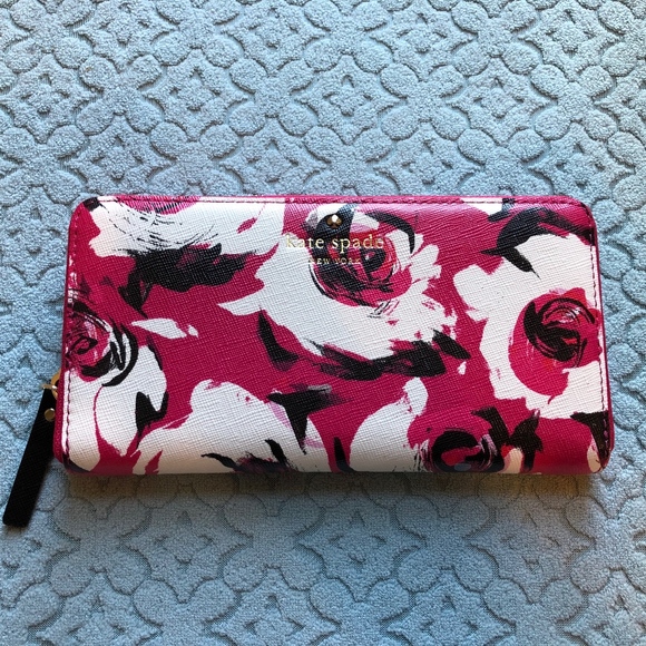 (2) KATE SPADE CEDAR STREET ROSE WALLETS NWT - Picture 2 of 8